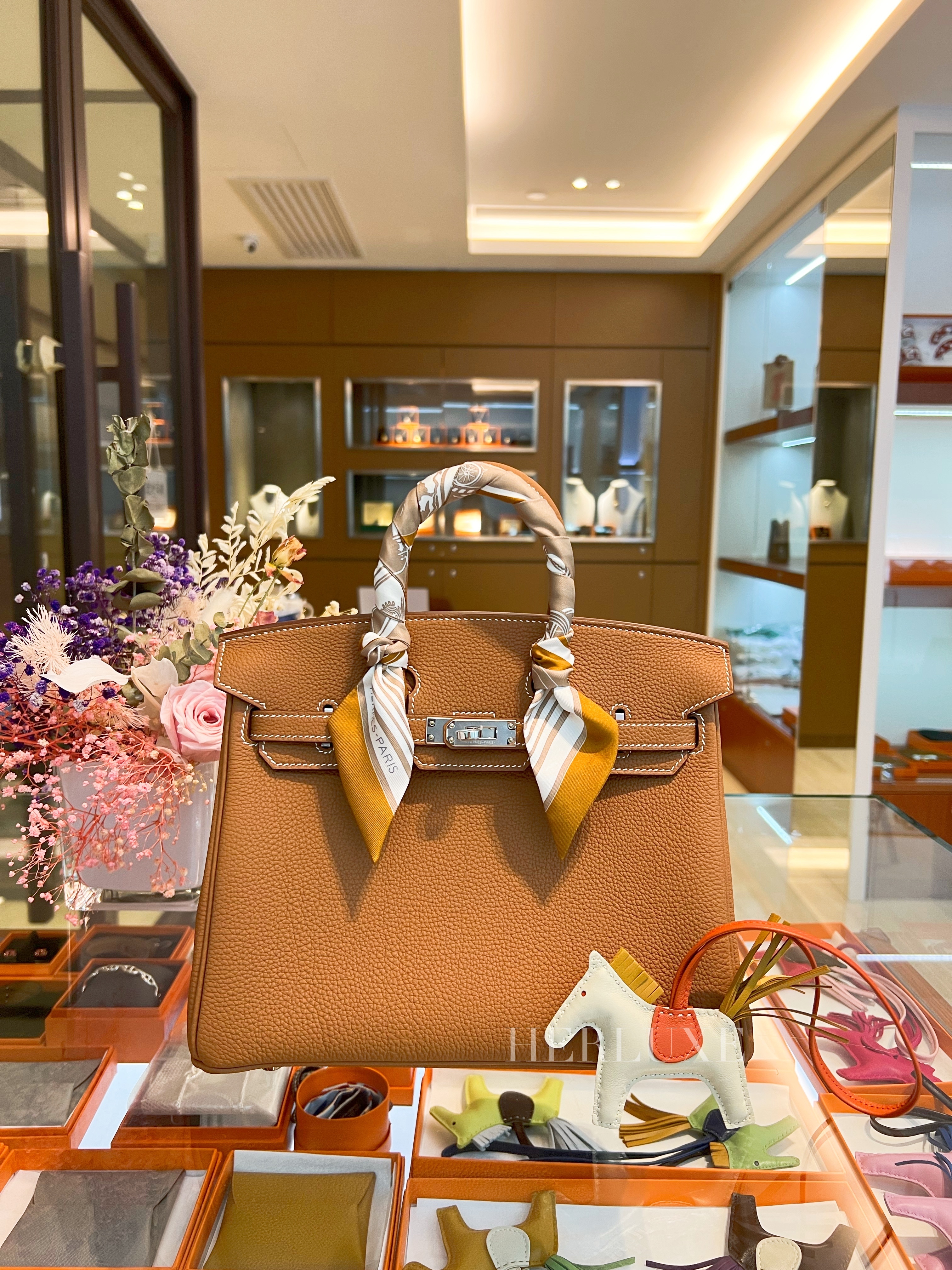 Birkin 25 37 gold ck togo K