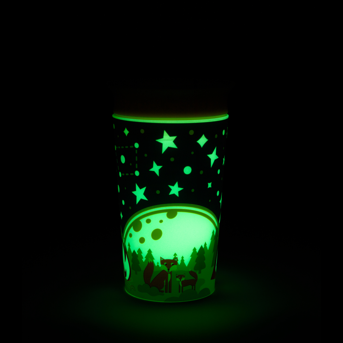 360度繽紛夜光防漏杯266ml-黃