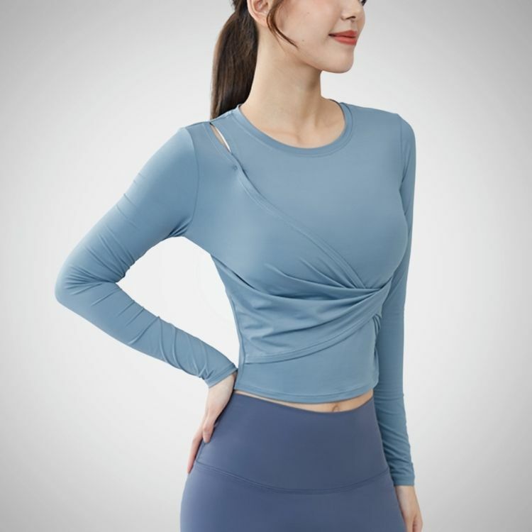 OmmyGod! Capitain Erin LS Workout Top Blue