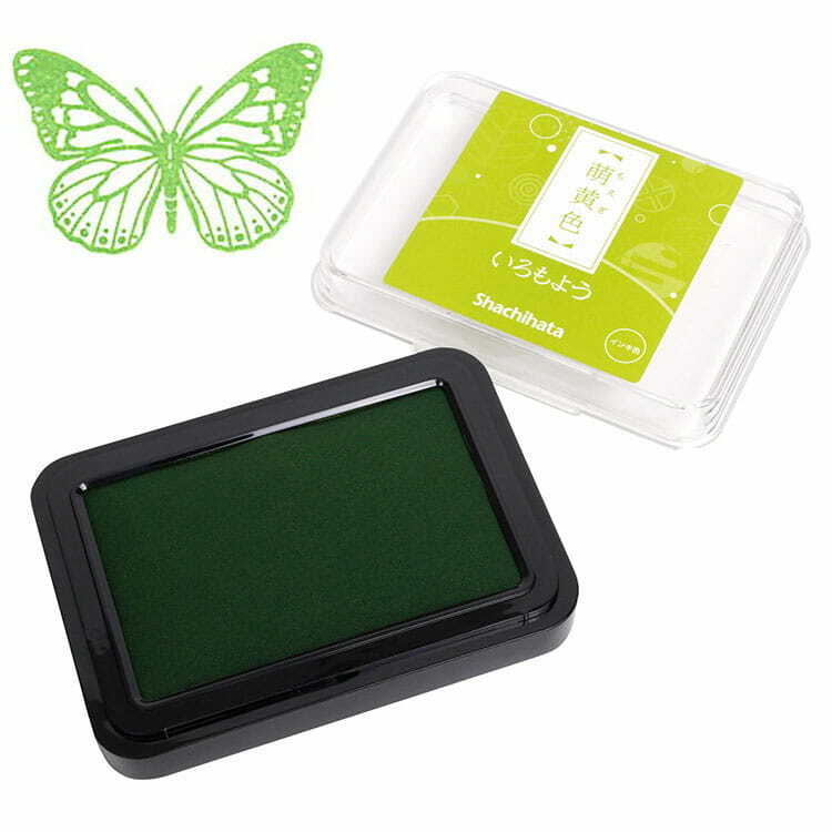 萌黃色 日本傳統色系列 油性速乾印台｜日本 Shachihata