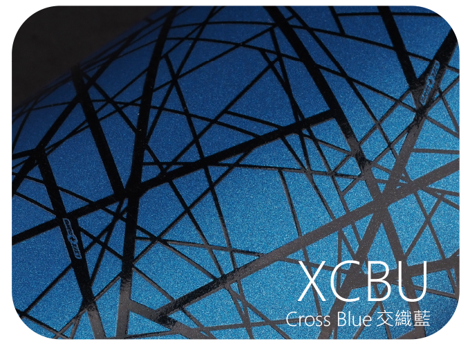 LIFE+GUARD XCBU Cross Blue 交織藍 貼膜樣式，適用於相機、鏡頭與 3C 裝置表面保護與風格打造