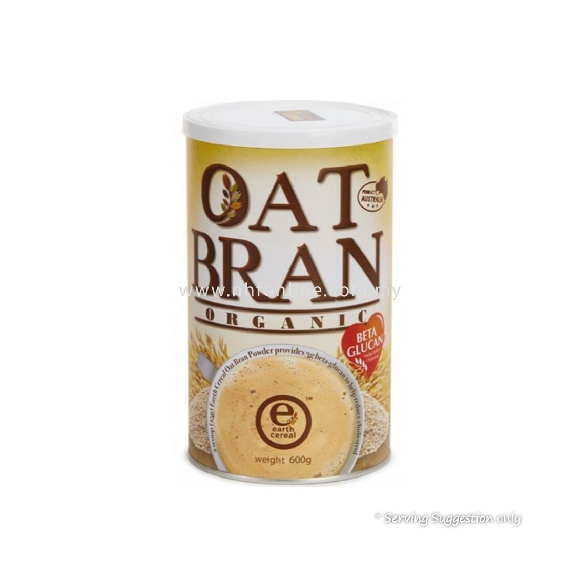 EARTH ORGANIC Oat Bran Powder 600g