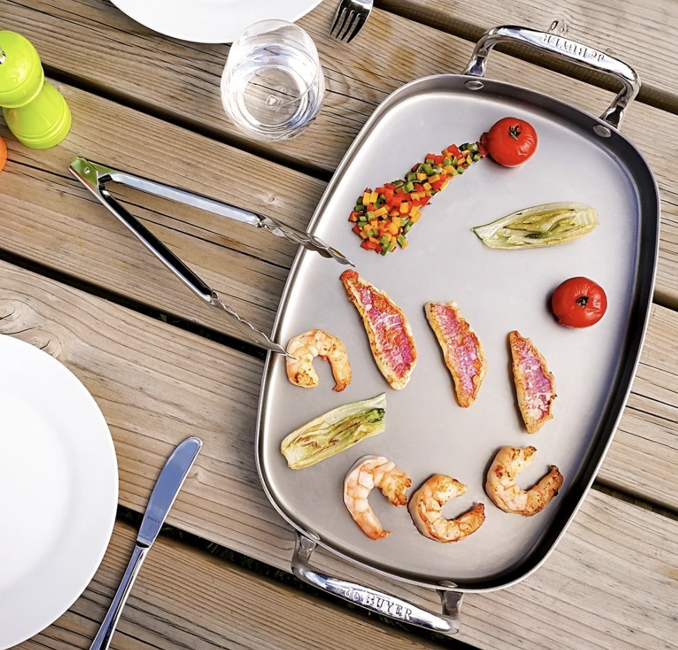 原礦蜂蠟鐵鍋 l 長方型烤煎盤(鋁製卯接握把)