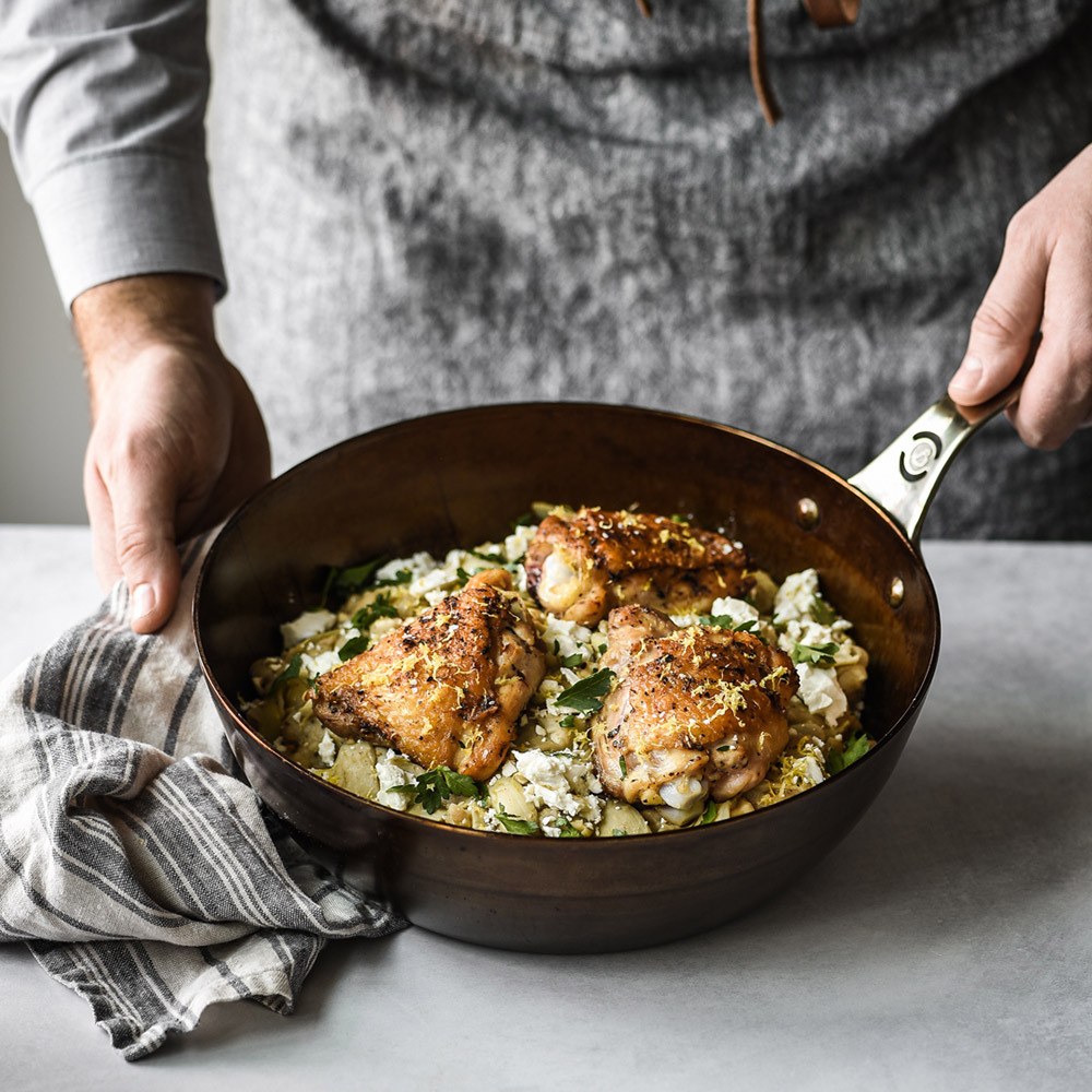 原礦蜂蠟鐵鍋 | 職人柄深煎炒鍋