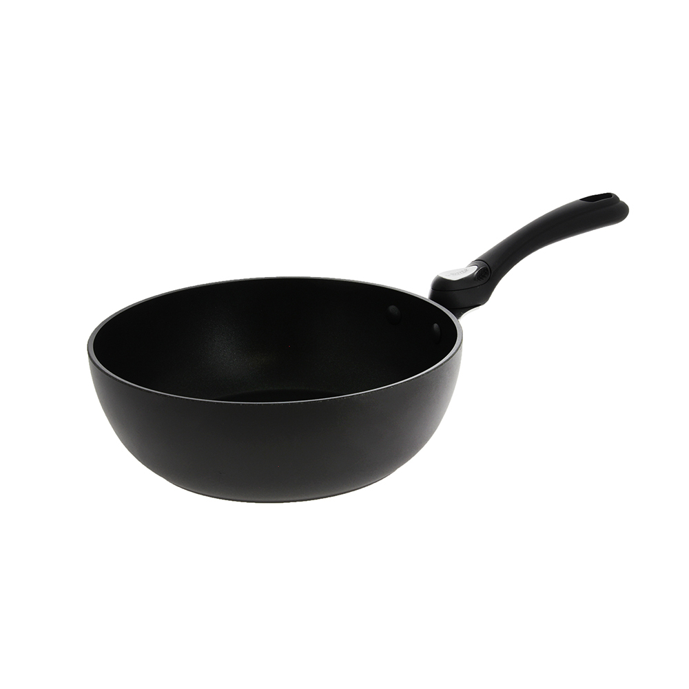 Choc 黑銀都會活動柄加厚深炒易潔鑊 (適用IH感應爐 / 需另加購握柄)