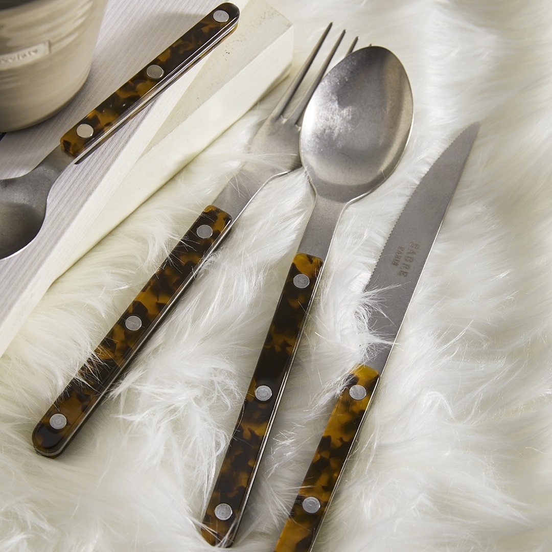 SABRE | Bistrot 復古酒館鈕扣系列 | 茶匙 | 亮面 | 玳瑁