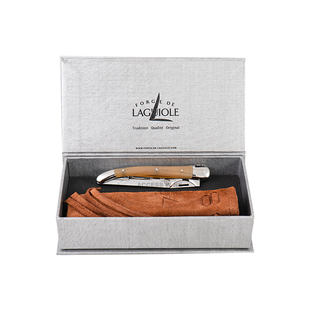 FORGE DE LAGUIOLE | 白牛角亮面雪茄剪