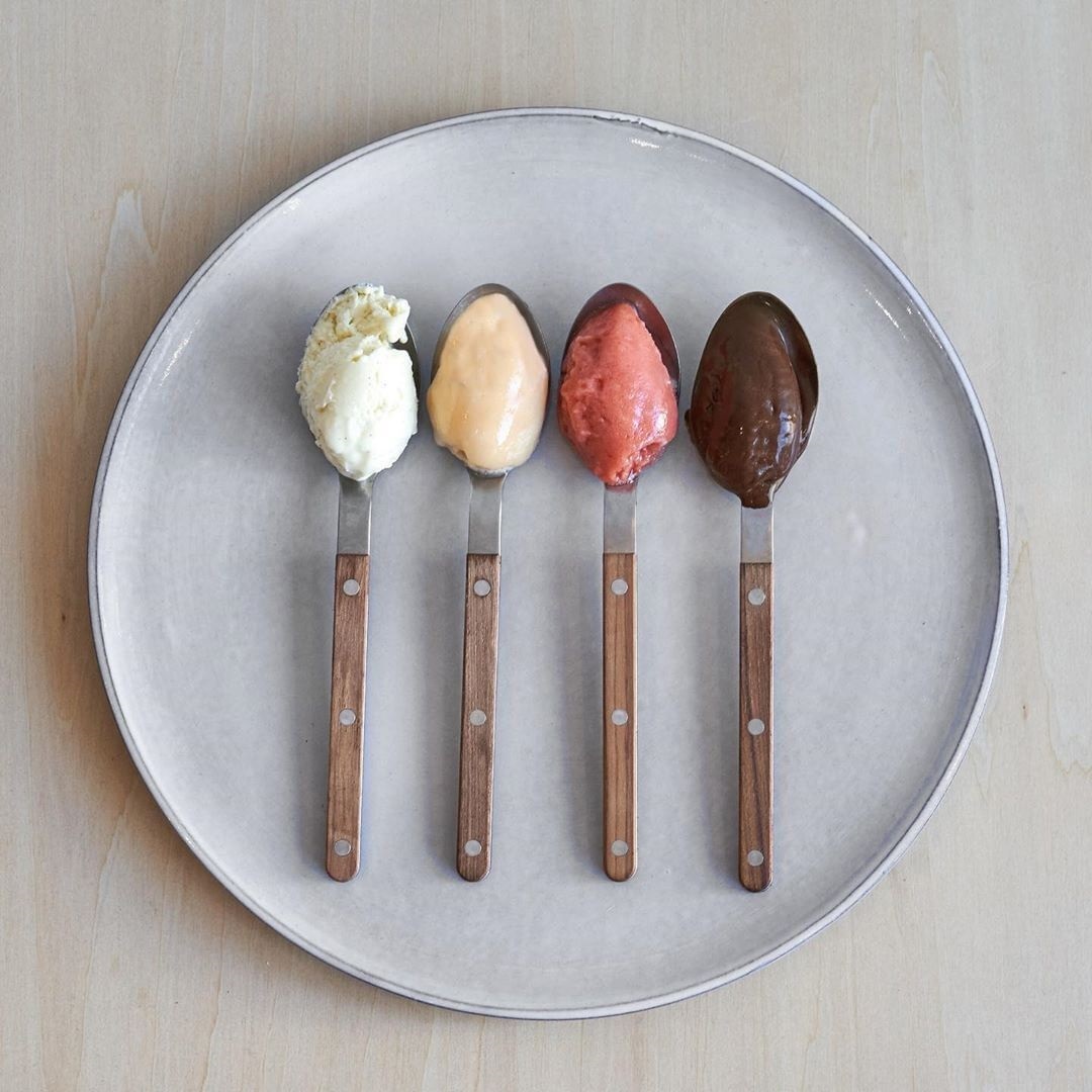 SABRE | Bistrot 復古酒館鈕扣系列 | 沙拉叉 | 亮面 | 柚木