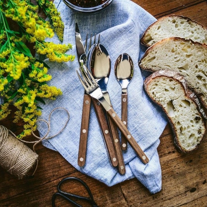 SABRE | Bistrot 復古酒館鈕扣系列 | 24件組 | 亮面 | 柚木