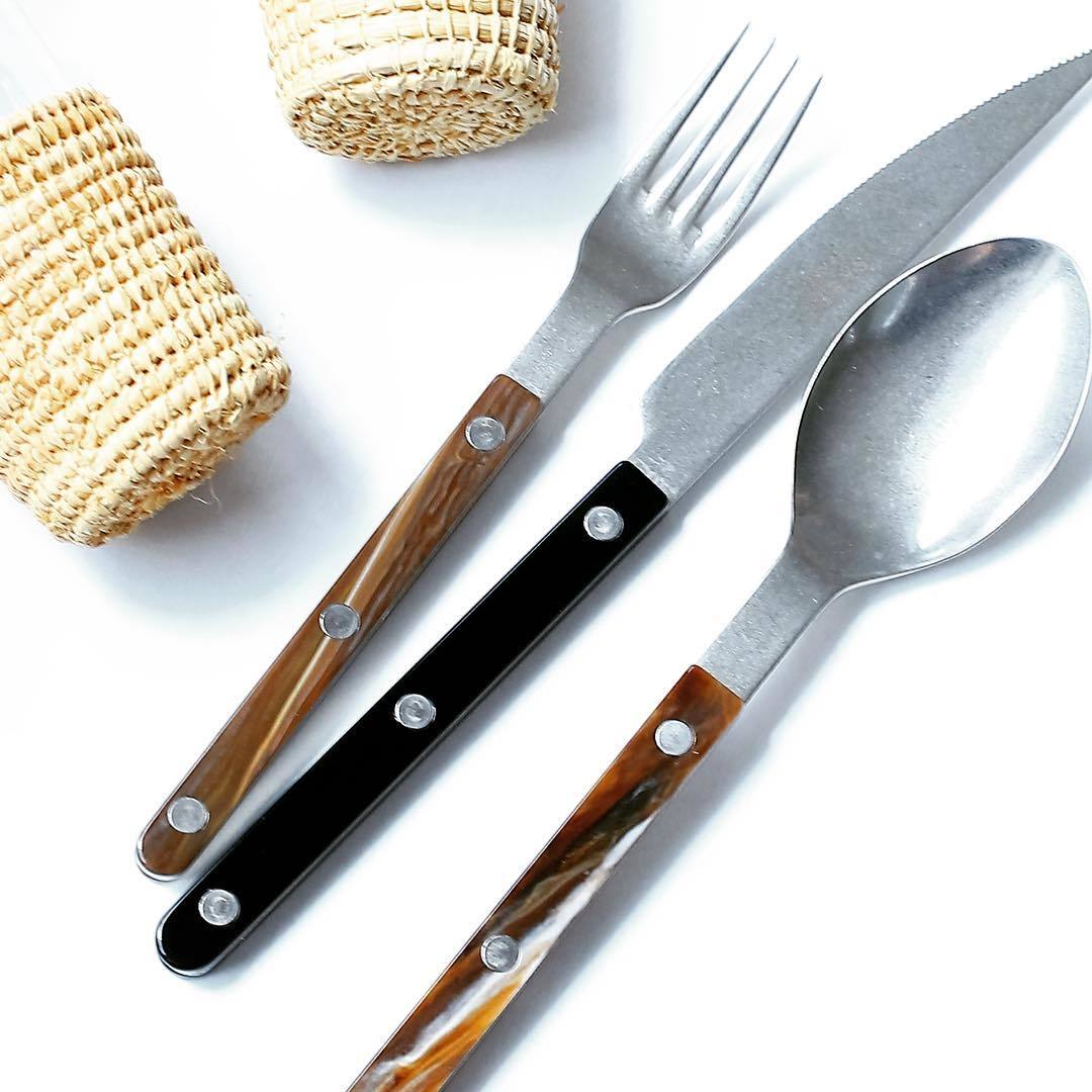 SABRE | Bistrot 復古酒館鈕扣系列 | 4件組 | 亮面 | 咖啡水牛