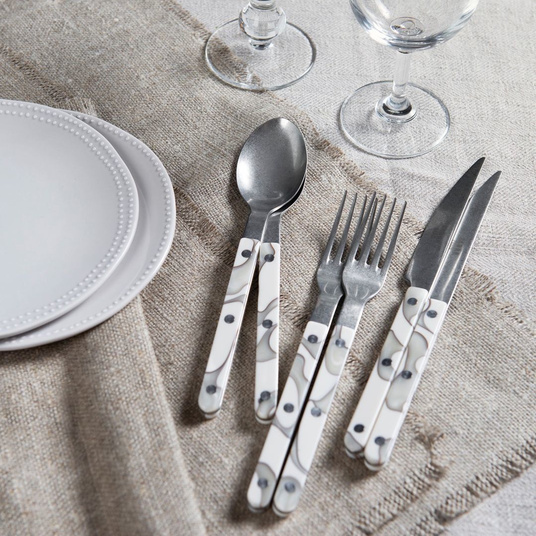 SABRE | Bistrot 復古酒館鈕扣系列 | 奶油抹刀 | 亮面 | 沙丘白