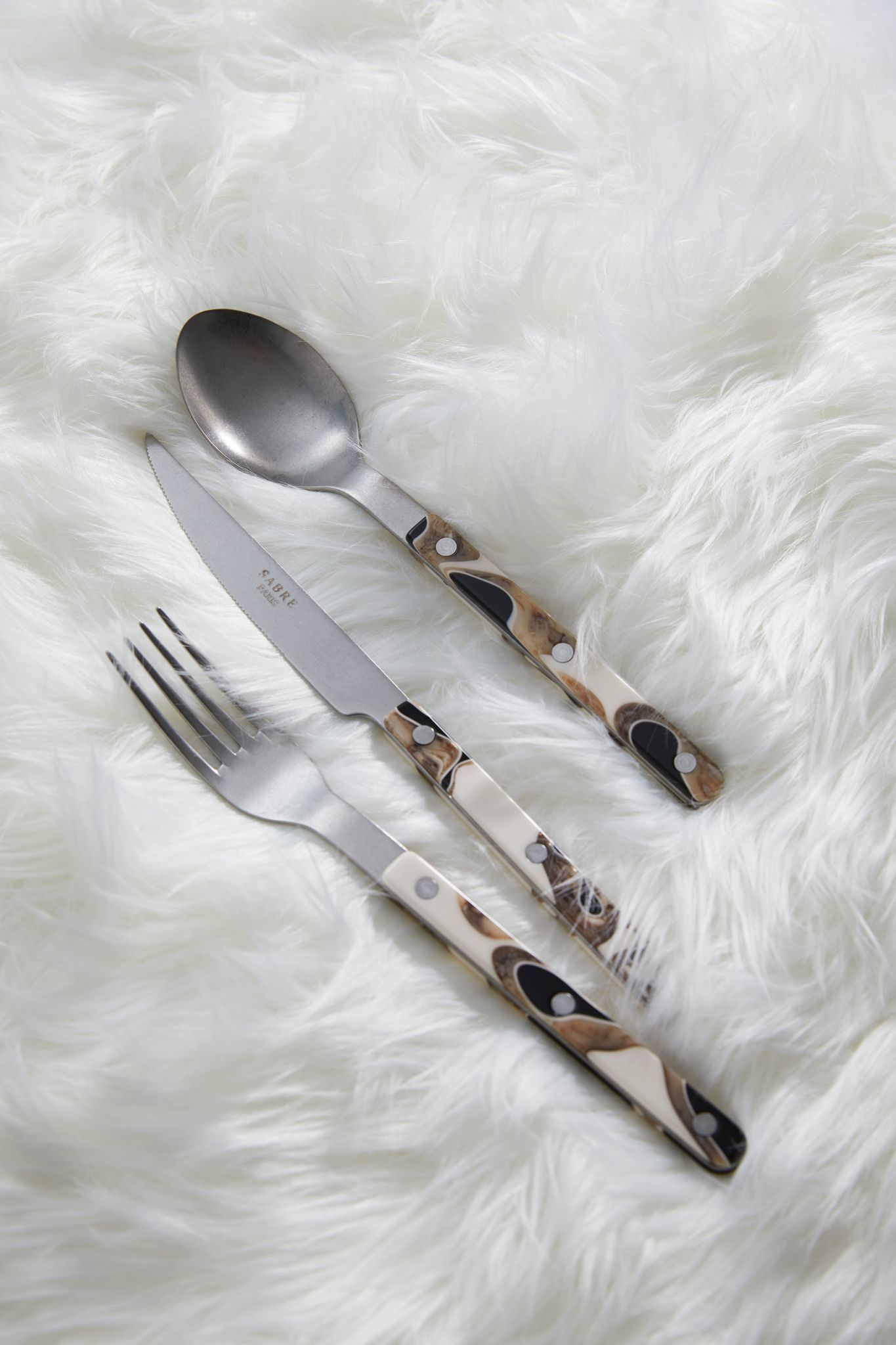 SABRE | Bistrot 復古酒館鈕扣系列 | 茶匙 | 亮面 | 沙丘黑