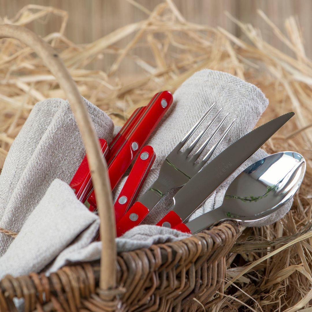 SABRE | Bistrot 復古酒館鈕扣系列 | 4件組 | 亮面 | 酒紅