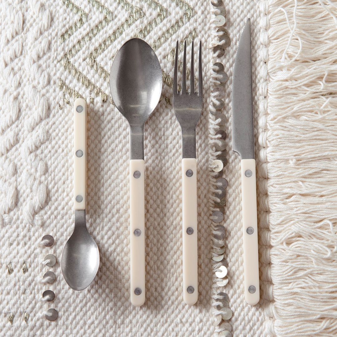 SABRE | Bistrot 復古酒館鈕扣系列 | 起司刀-大 | 亮面 | 象牙色