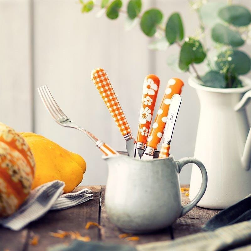 SABRE | Pop! White Dots 點點玩色系列 | 主餐刀 | 太陽橘