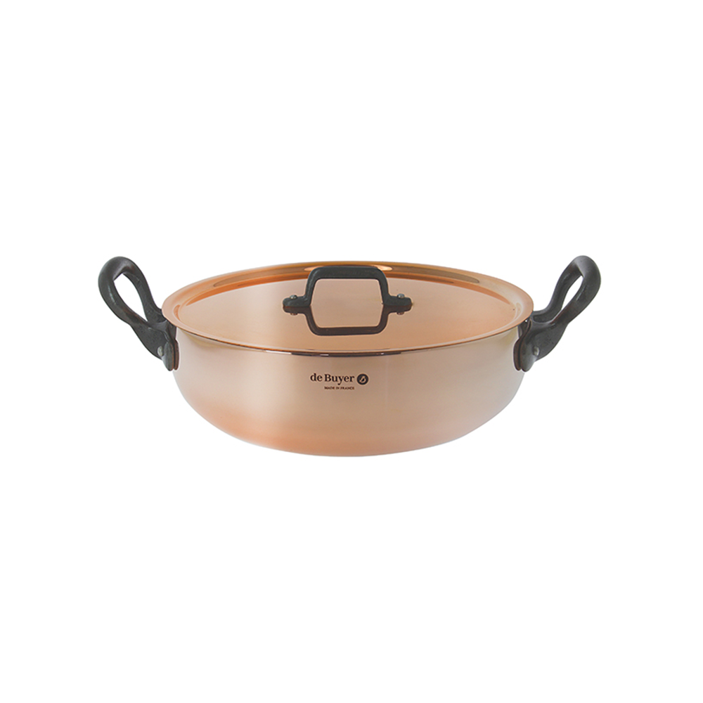 Prima Matera頂級契合鑄鐵雙耳圓底調理銅鍋 (適用IH感應爐)