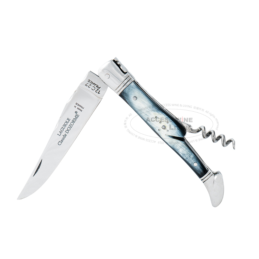 DOZORME | Laguiole 12公分折刀開瓶器 | 黑牛角