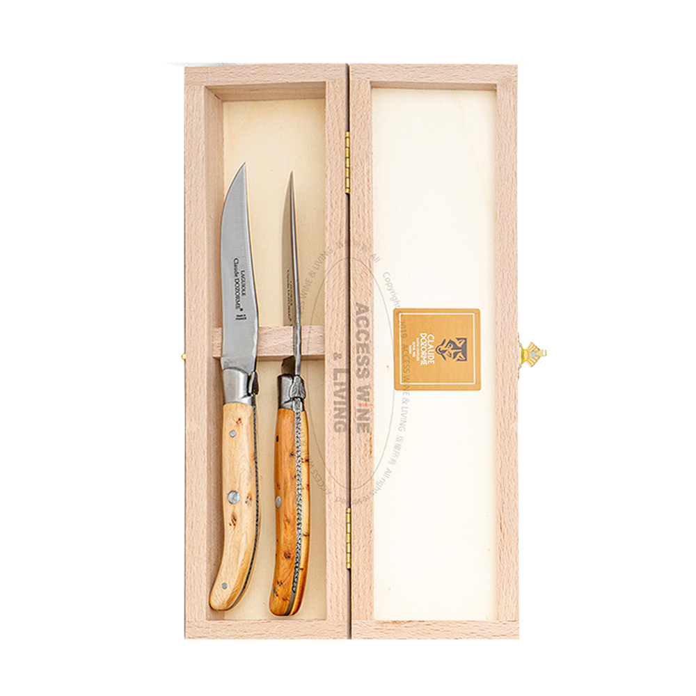 DOZORME | Laguiole 不鏽鋼刀肩牛排刀 | 杜松木握柄