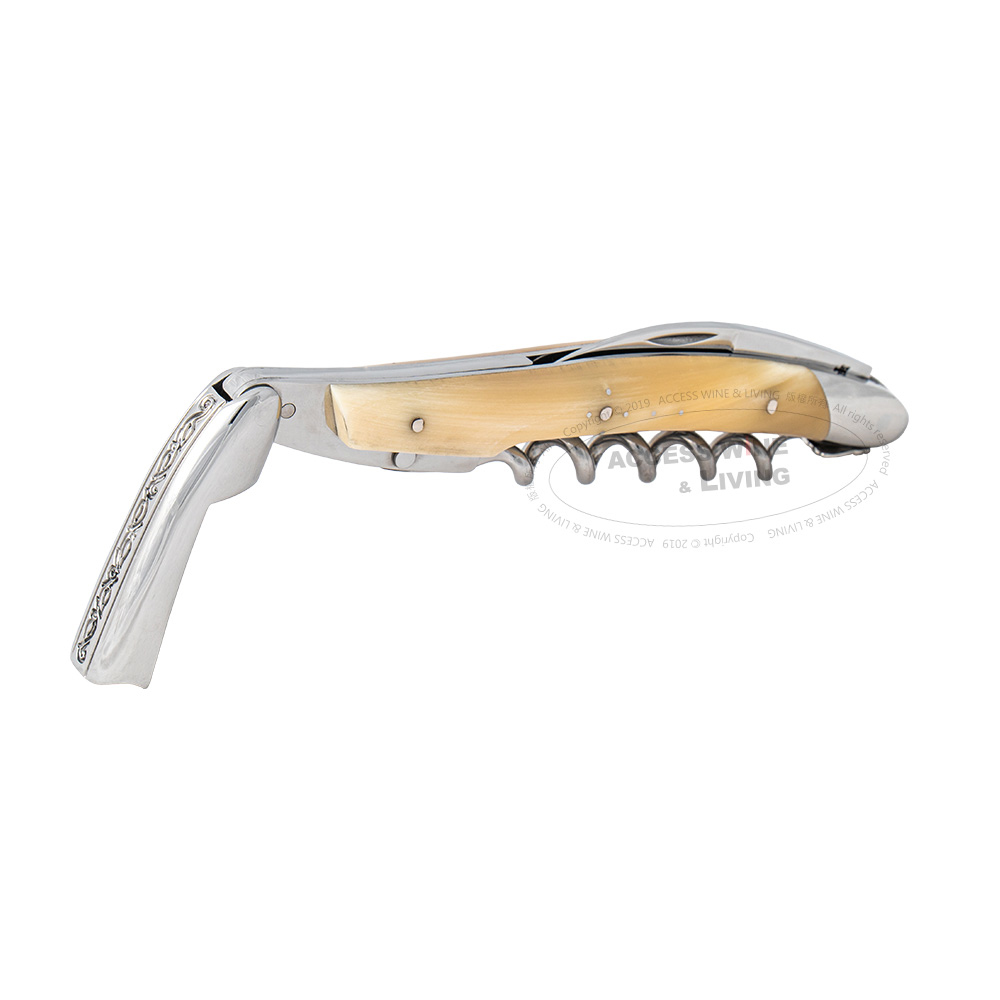 FORGE DE LAGUIOLE | 白牛角刻藤開瓶器