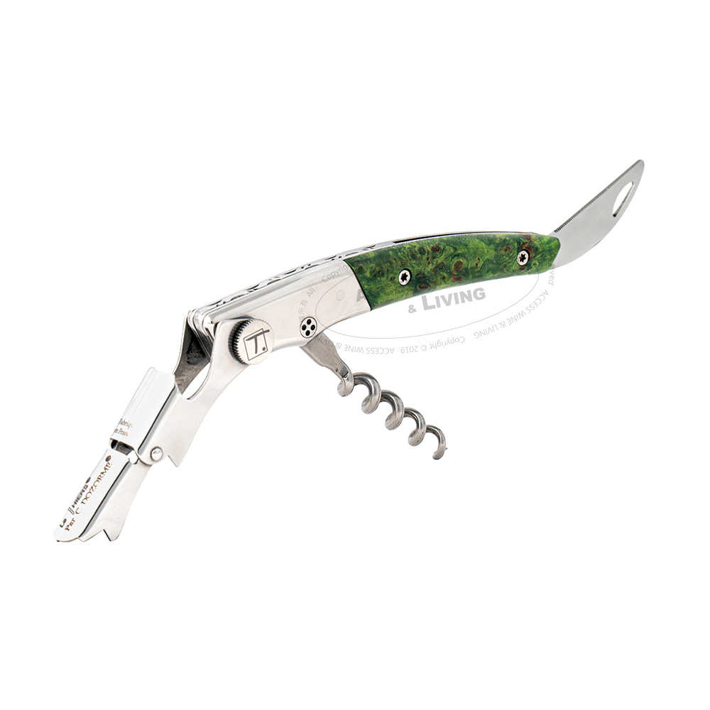 DOZORME | Thiers 二段式手工侍酒刀 | 祖母綠黃陽木