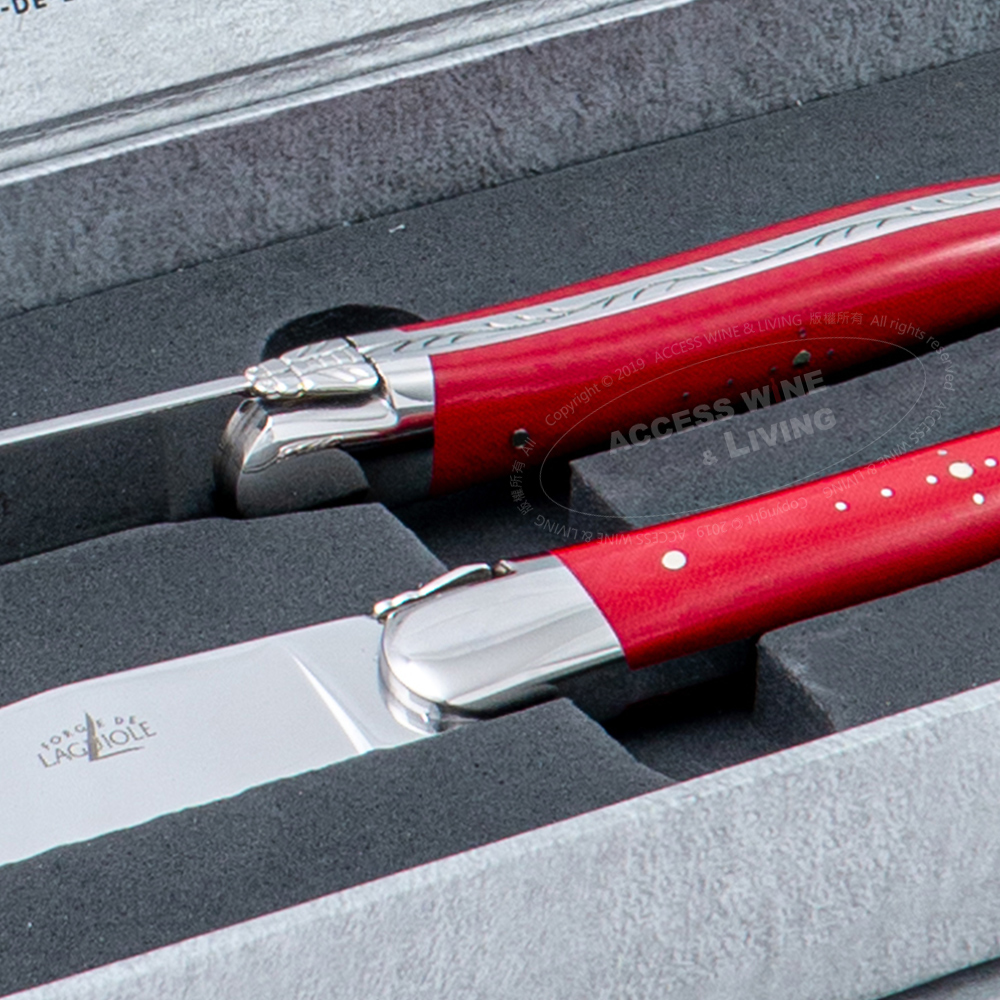 FORGE DE LAGUIOLE | 紅色耐力纖維握柄牛排刀  [ 適用洗碗機材質 ]