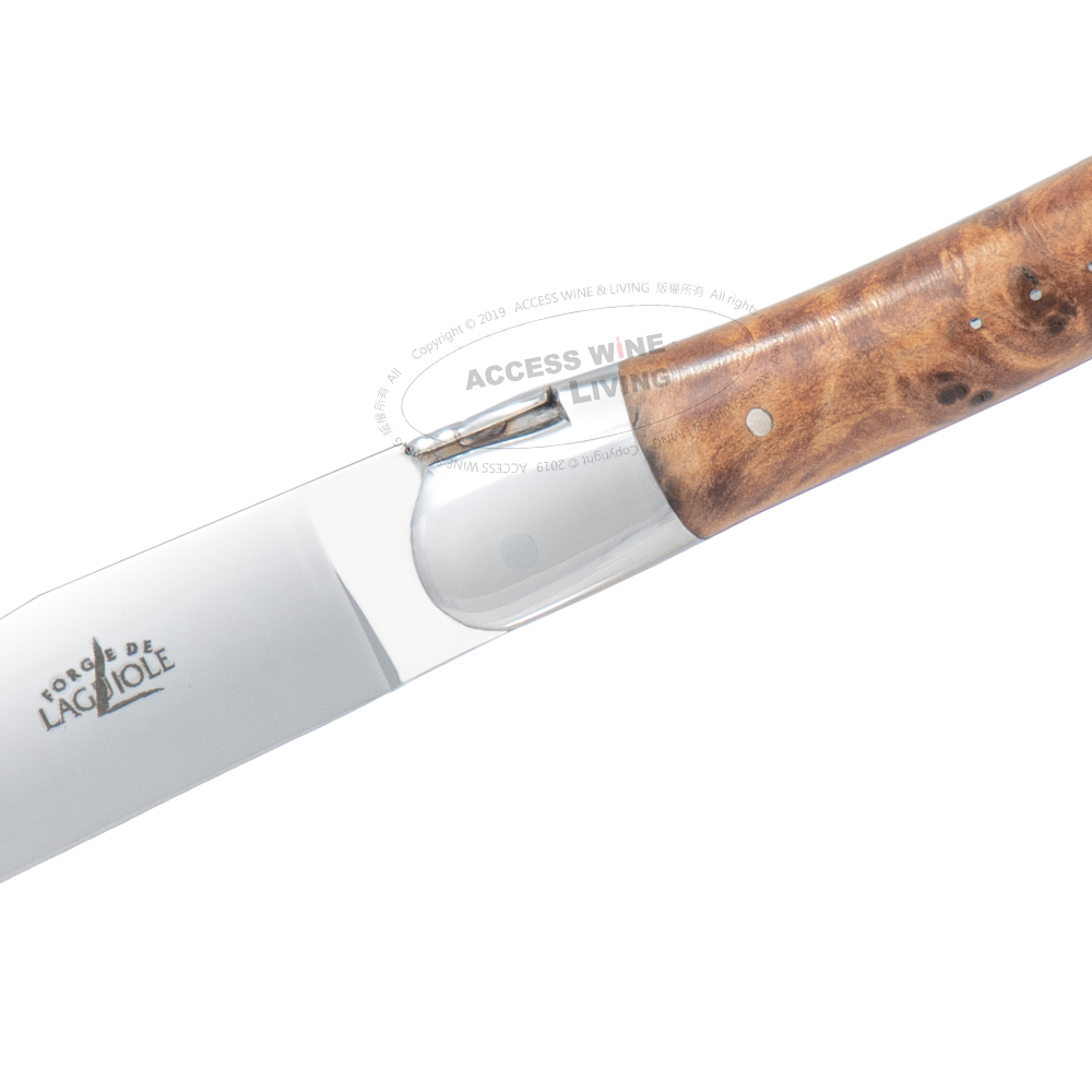 FORGE DE LAGUIOLE | 南柏木握柄刀、叉組 (霧面或亮面)