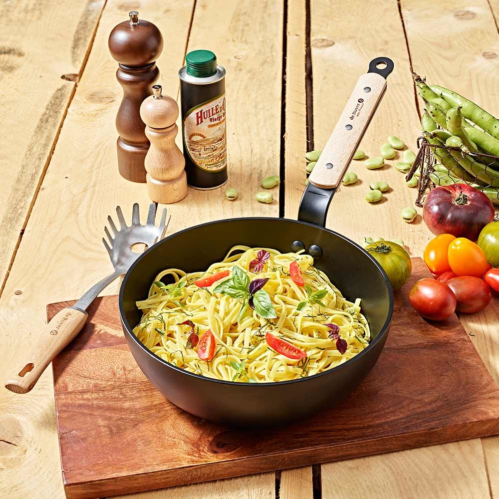 Choc B Bois山毛櫸握柄感應爐加厚深炒易潔鑊