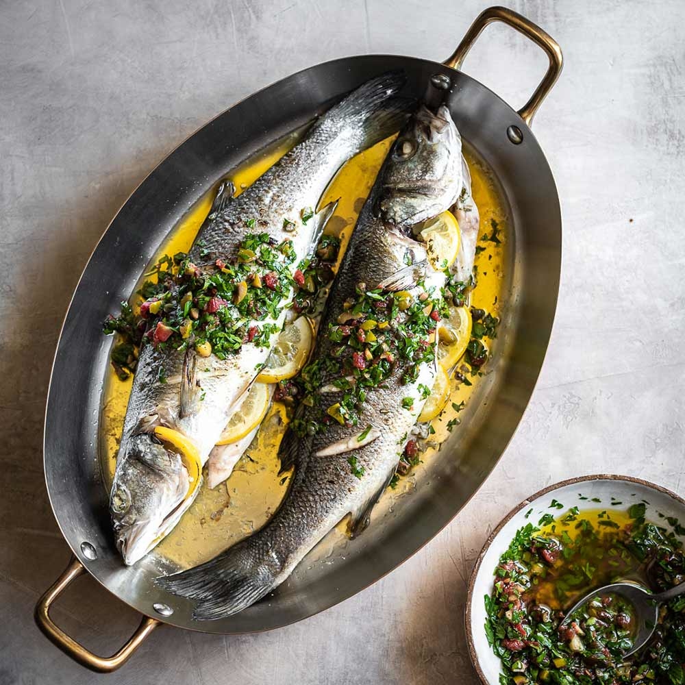 Inocuivre 系列 l 黃銅柄雙耳橢圓魚鍋