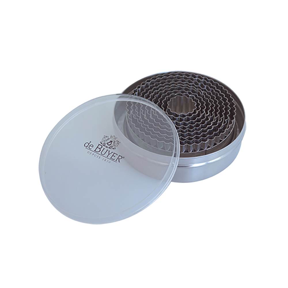 不鏽鋼圓形波浪邊壓模-9入組