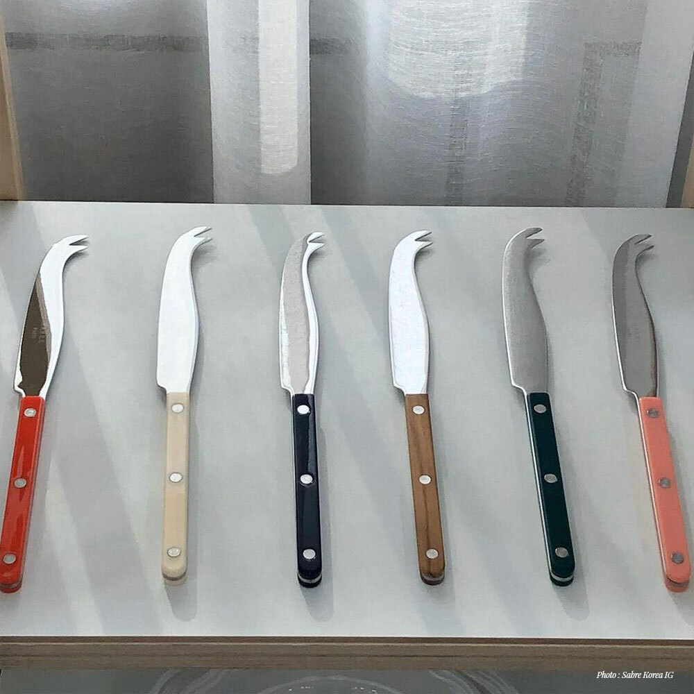 SABRE | Bistrot 復古酒館鈕扣系列 | 起司刀-大 | 亮面 | 深鐵灰