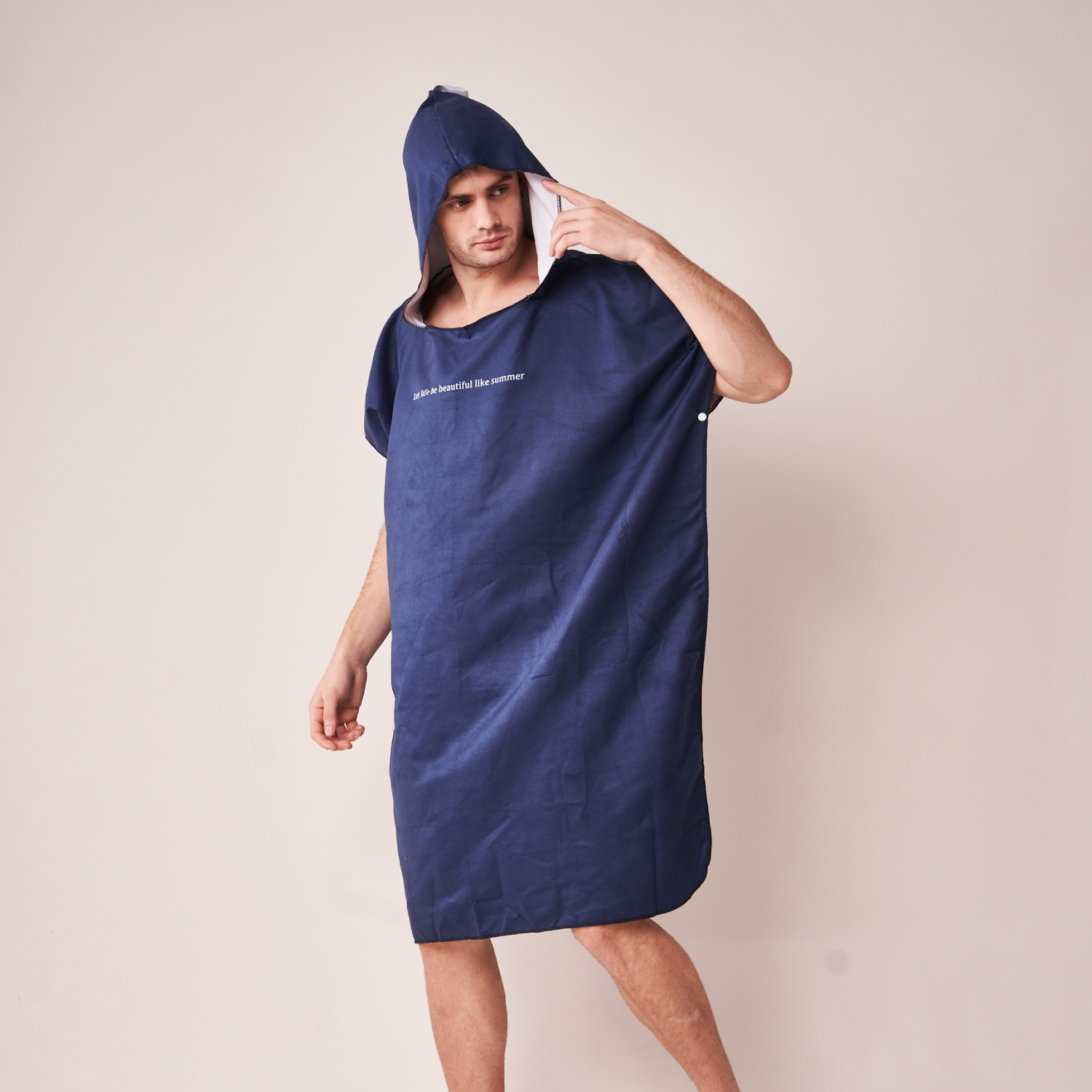 MAR-19701 大人吸水浴袍 - DARK BLUE
