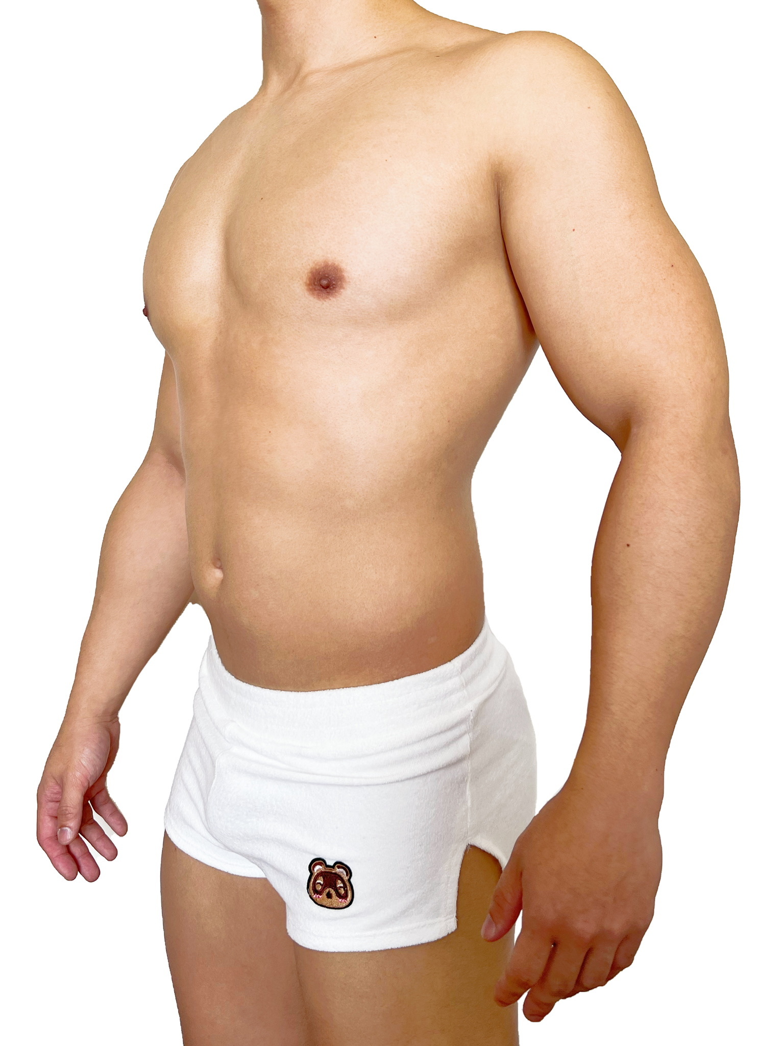 Taoru Icon Boxer 毛巾家居褲 雪紡白