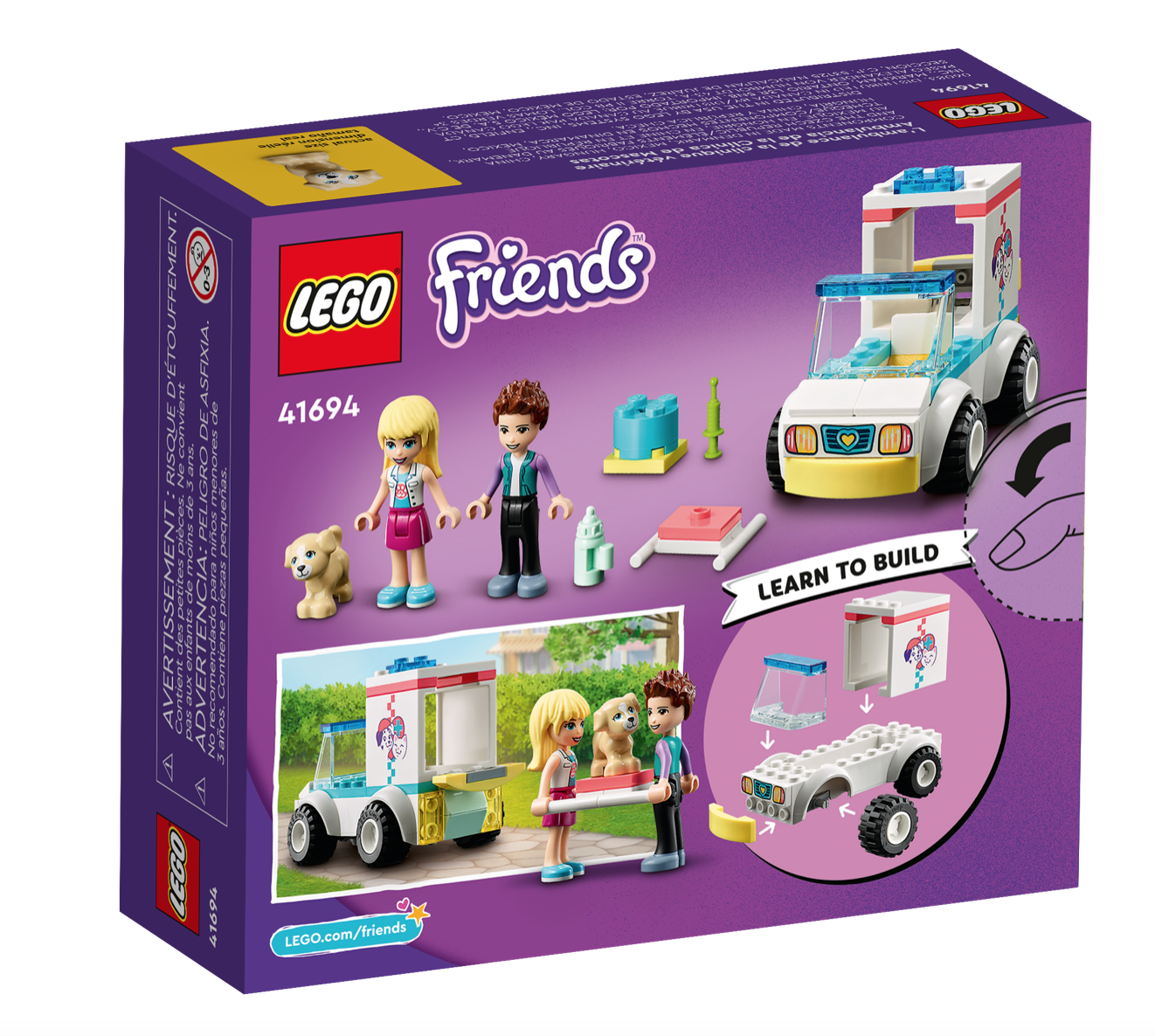 [飛米樂高積木磚賣店] LEGO 41694 Friends-寵物診所救護車