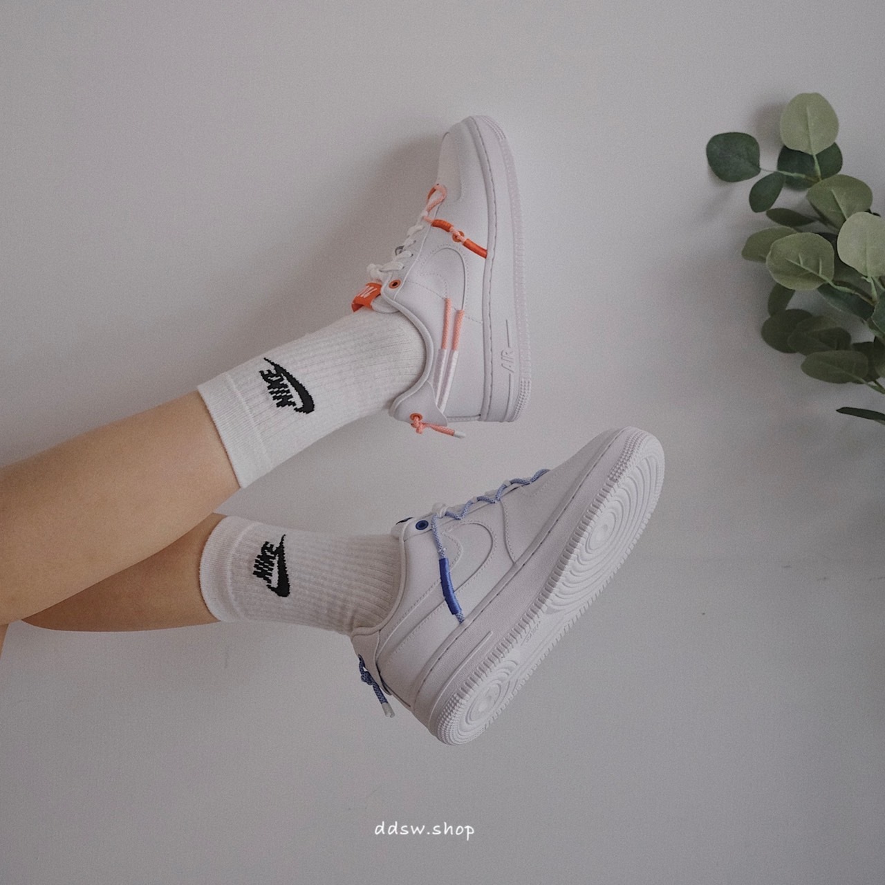 Nike Air Force 1 Low LX white 鴛鴦 紅藍 抽繩 DH4408-100