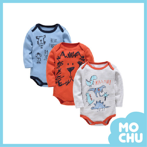 狗狗與恐龍包屁衣三件組