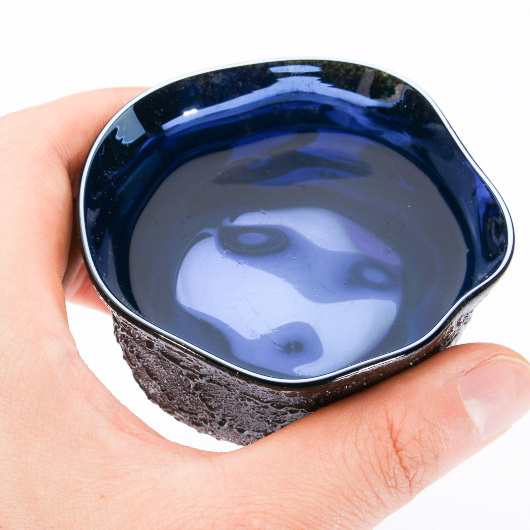 黑川大介 黑曜 青礦石玻璃 514a 吞杯 (小) (超限量)