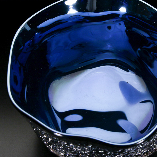 黑川大介 黑曜 青礦石玻璃 514a 吞杯 (小) (超限量)