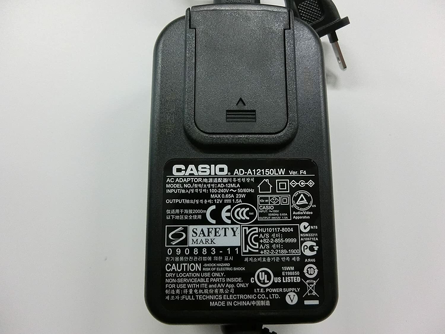 CASIO AD-A12150LW(J) 電子琴變壓器