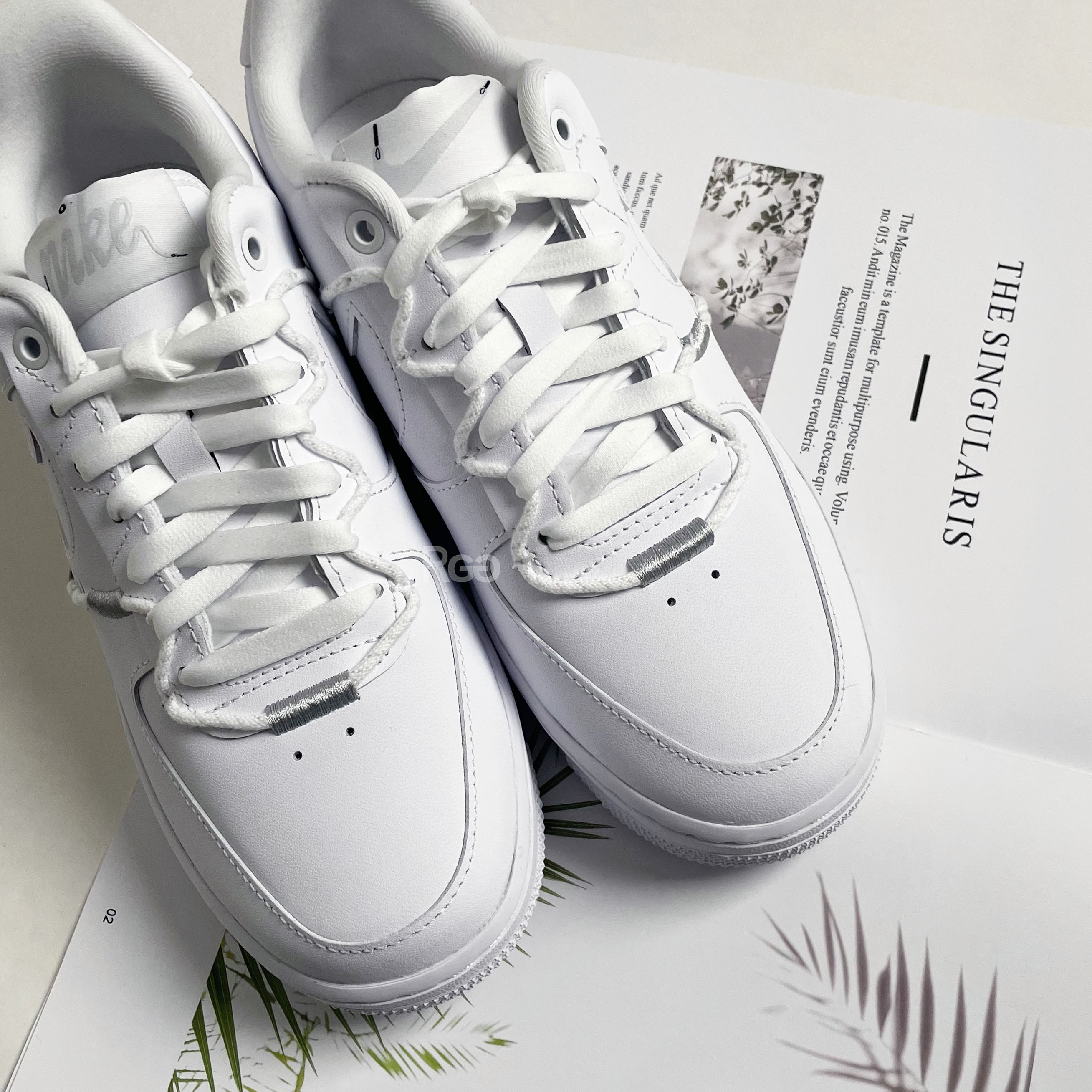 WMNS Nike Air Force 1 '07 LX 全白 抽繩 (DH4408-101)