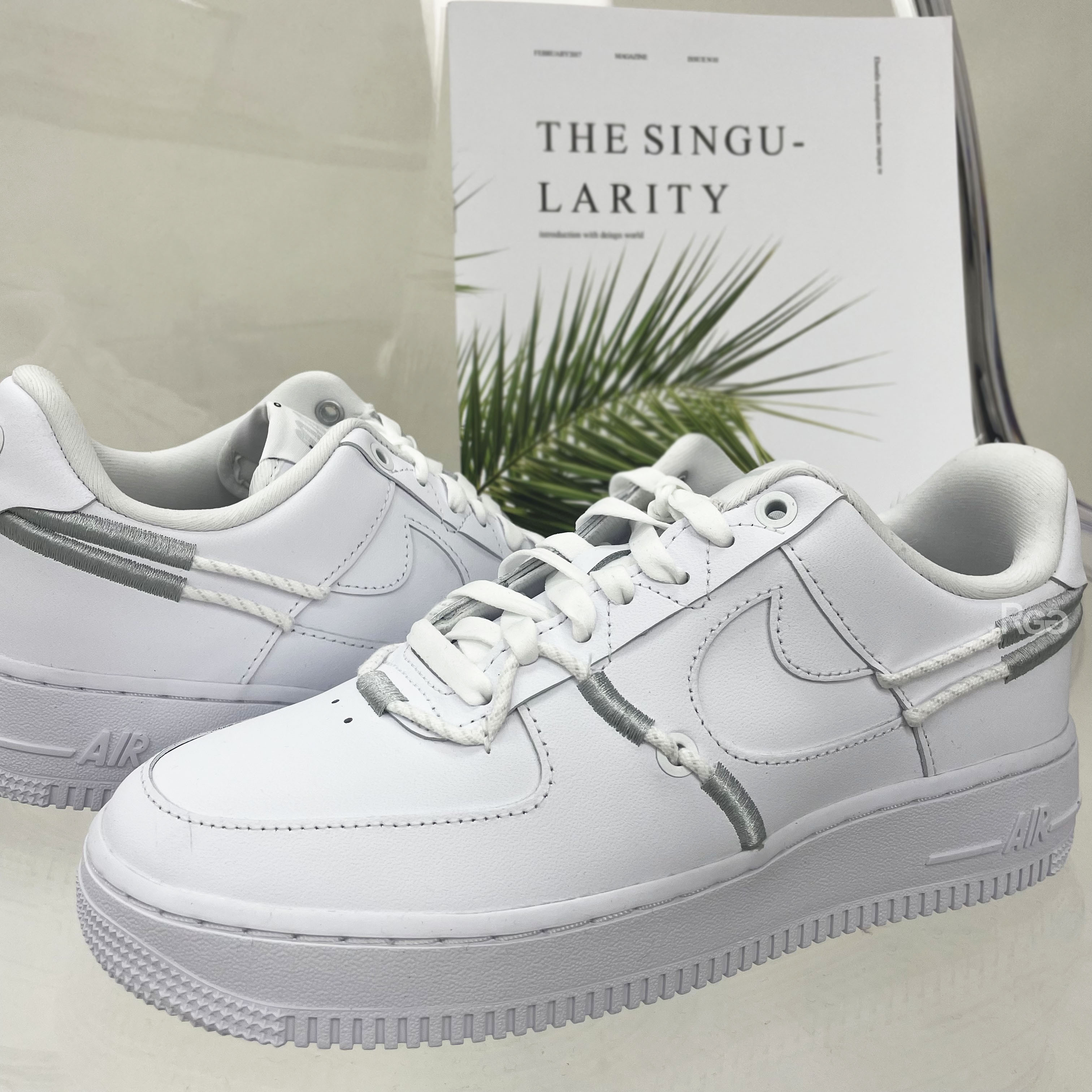 WMNS Nike Air Force 1 '07 LX 全白抽繩(DH4408-101)