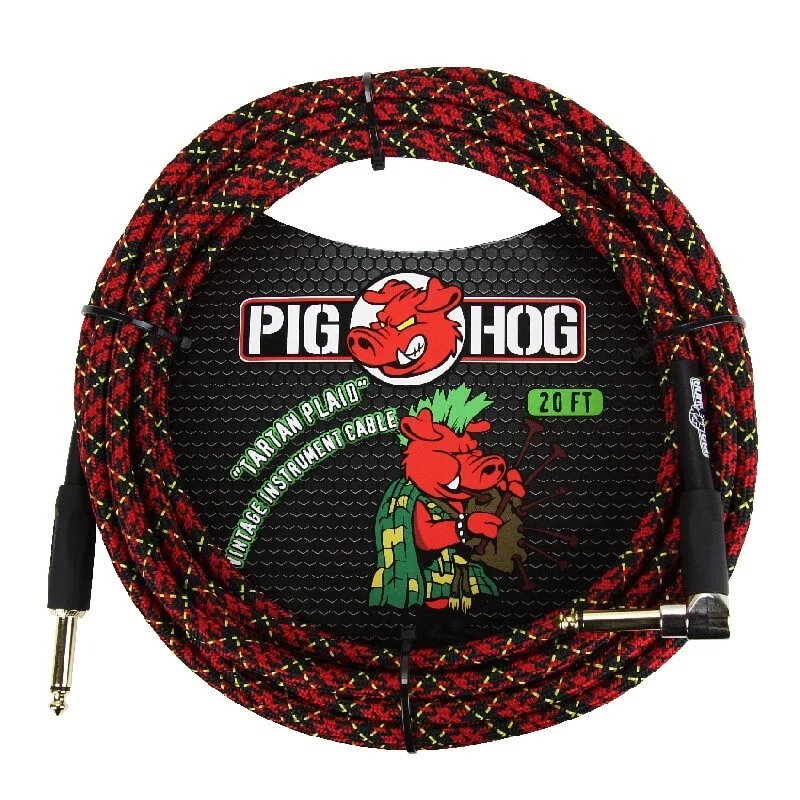 PIG HOG PIG HOG 格子紅色 IL頭 樂器導線 編織系列 Tartan Plaid 第 2 張圖片｜三峽配件 / 週邊