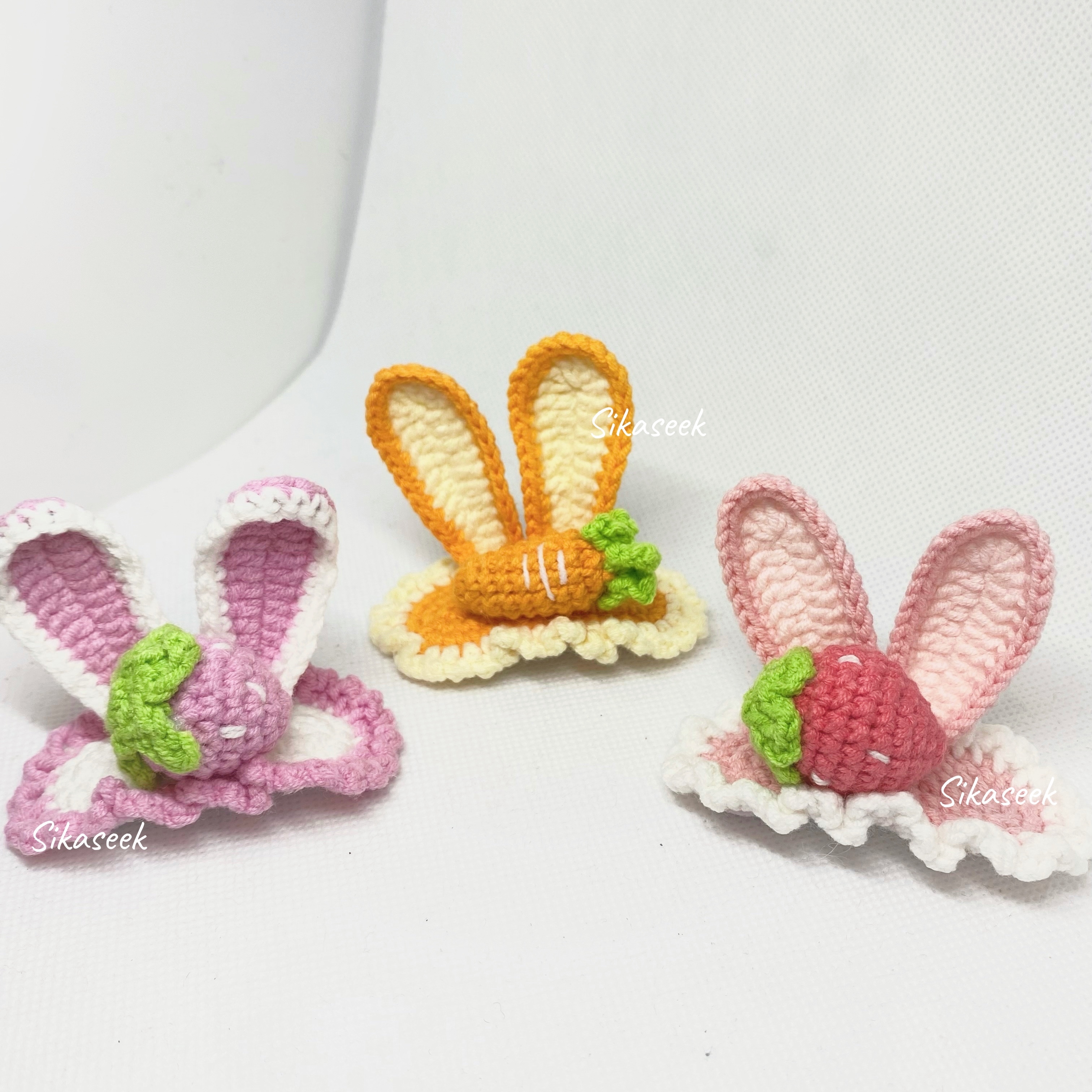 SK9253  立體兔耳朵頭夾