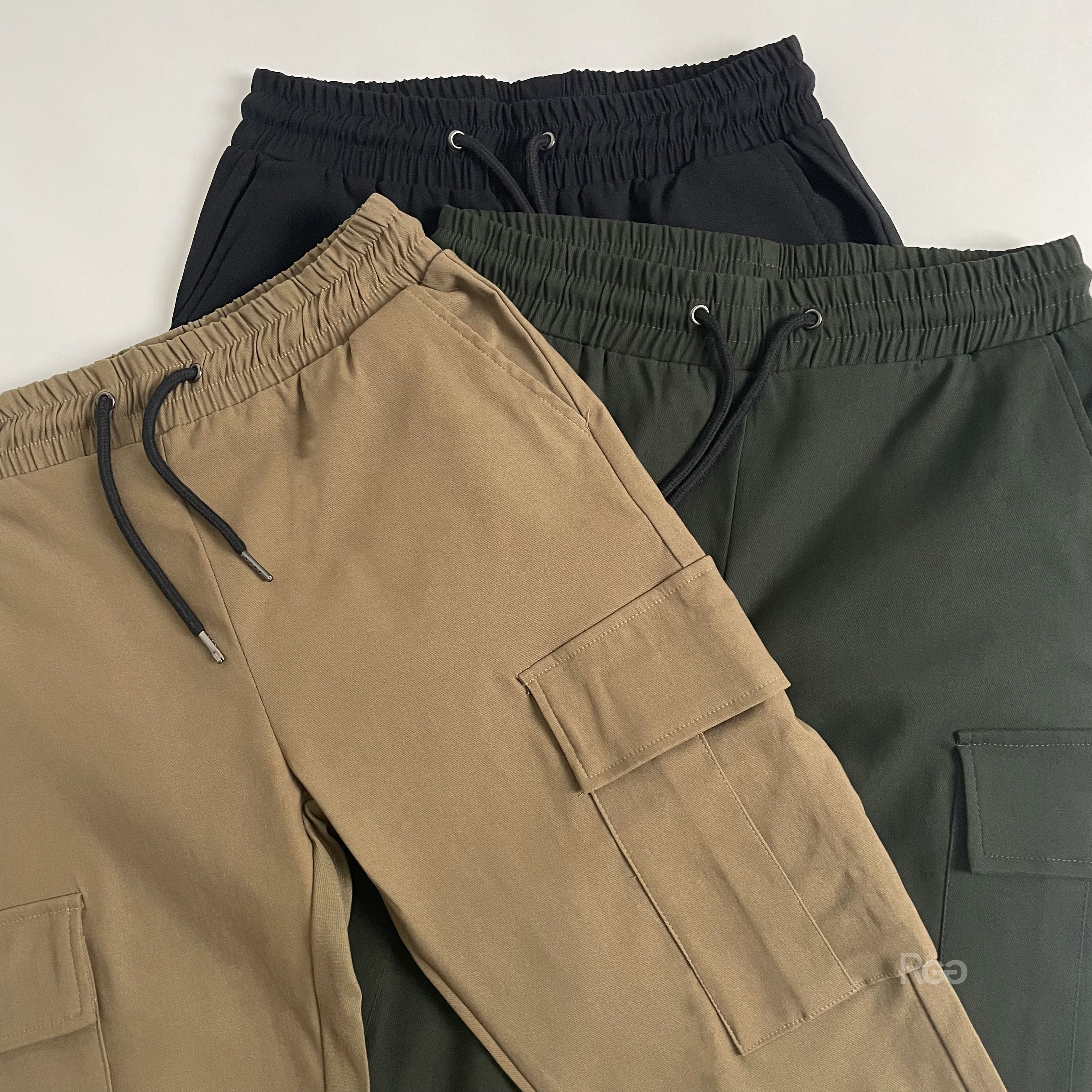 #1517 工裝彈力抽繩長褲