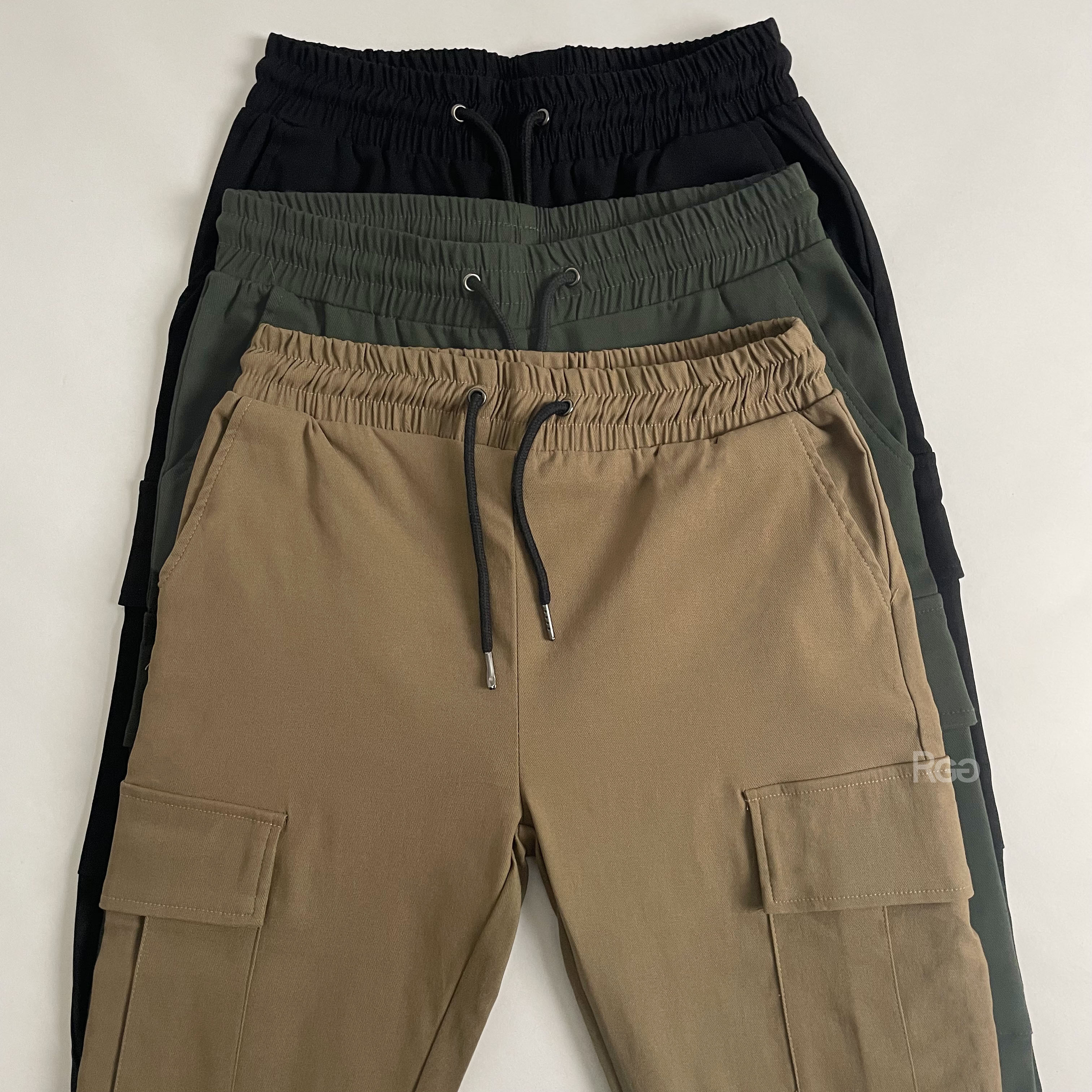 #1517 工裝彈力抽繩長褲