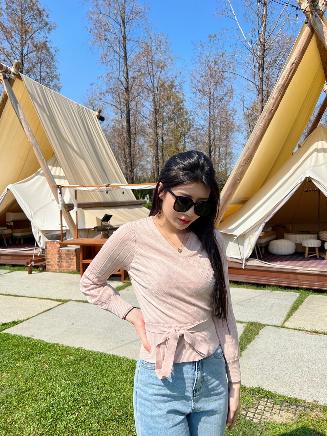 溫柔綁帶針織衫｜現貨商品