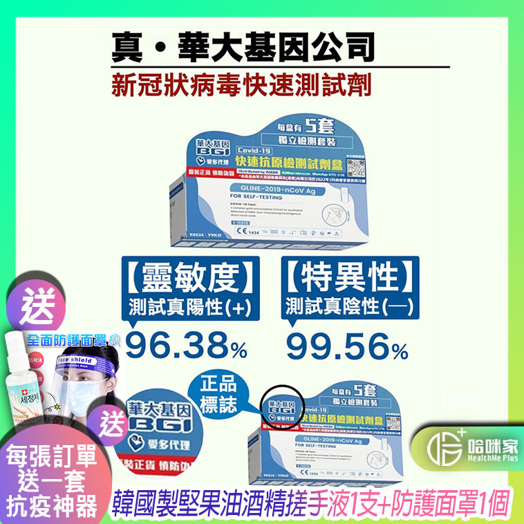 *現貨速發*BGI華大基因快速抗原檢測試劑盒 (5套裝)