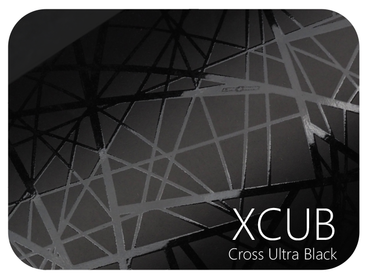 LIFE+GUARD XCUB Cross Ultra Black LIFE+GUARD WABU Wave Blue vinyl skin sample for 3C protective wraps