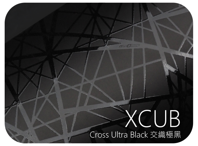 LIFE+GUARD XCUB Cross Ultra Black交織極黑 貼膜樣式，適用於相機、鏡頭與 3C 裝置表面保護與風格打造