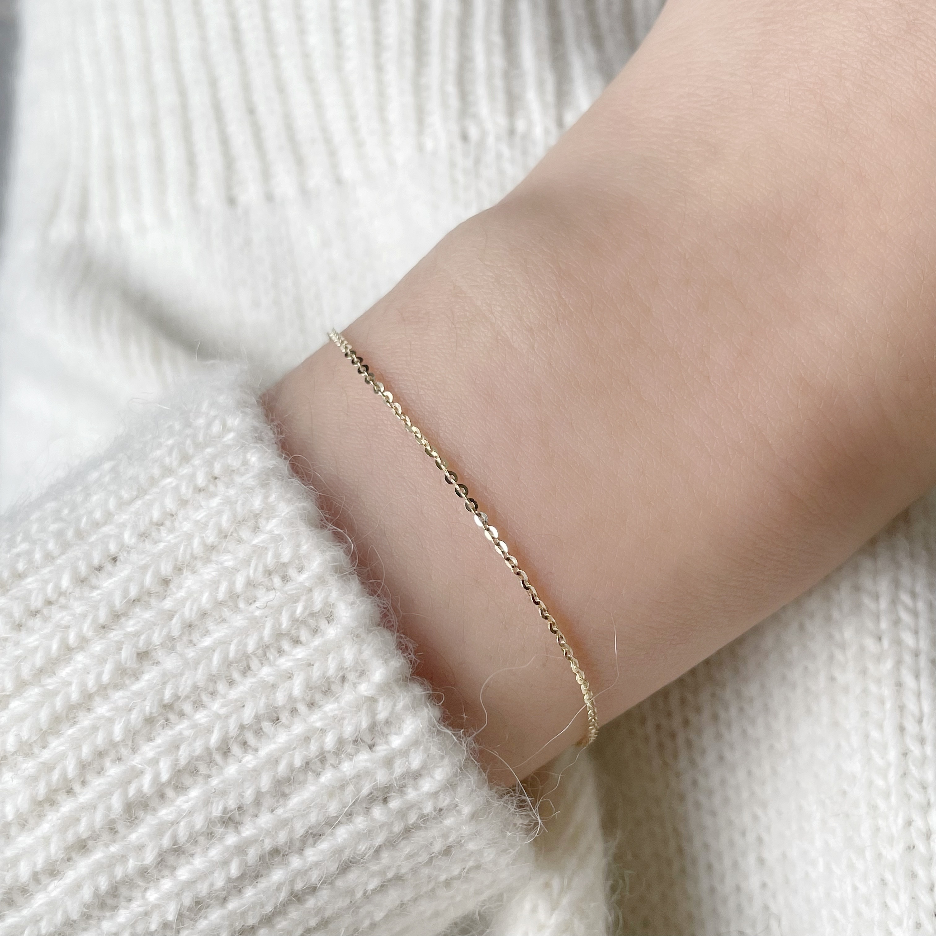 14K簡約基本素手鏈