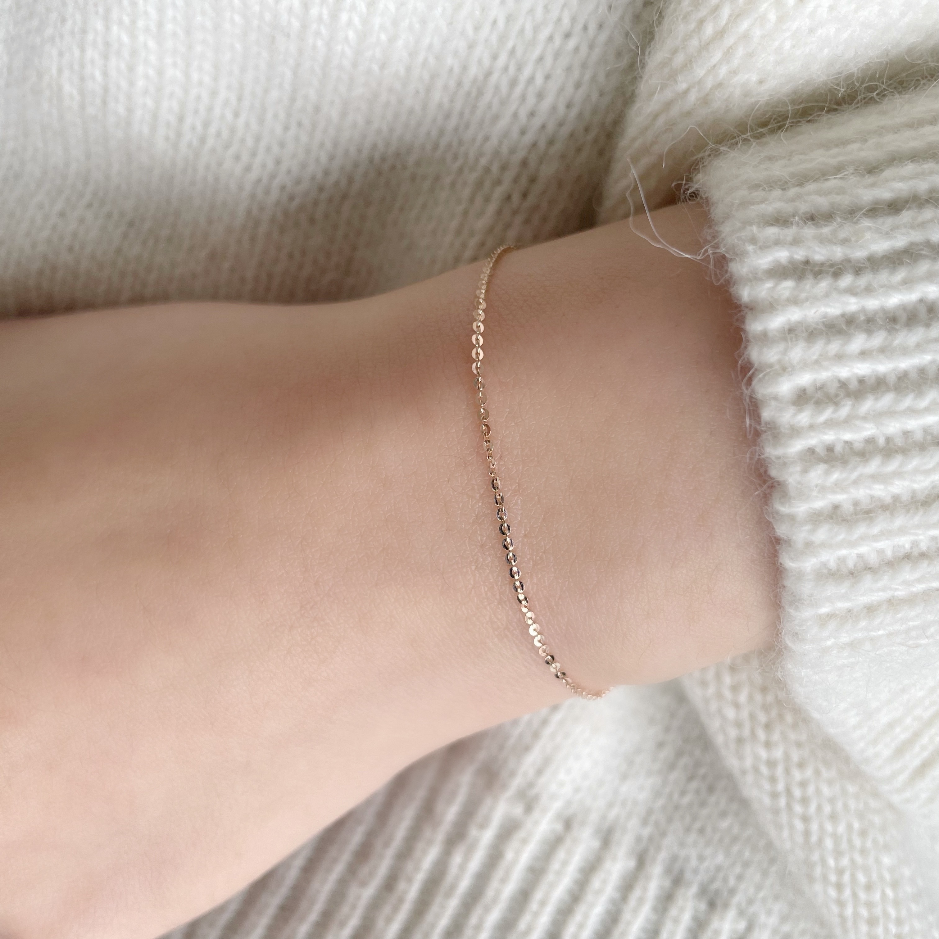 14K簡約基本素手鏈